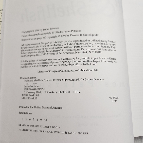 Fish & Shellfish by James Peterson 1996 HB/DJ First Edition, First Printing - Picture 5 of 14